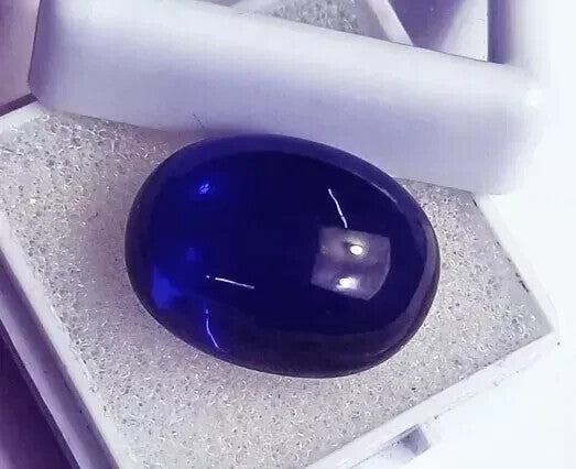 Loose Natural Blue Sapphire Certified Gemstone Oval Cabochon 25.45 Ct