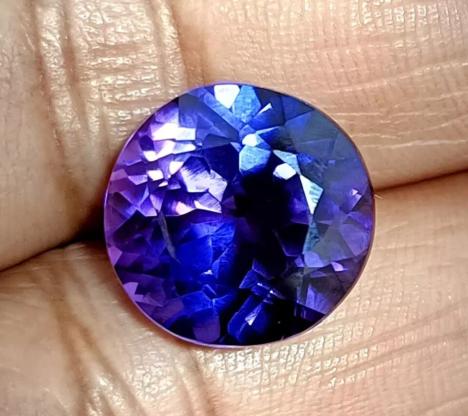 A+ NATURAL Ceylon Bi-Color Sapphire Round Cut Loose GEMSTONE Certified 10.95 Ct