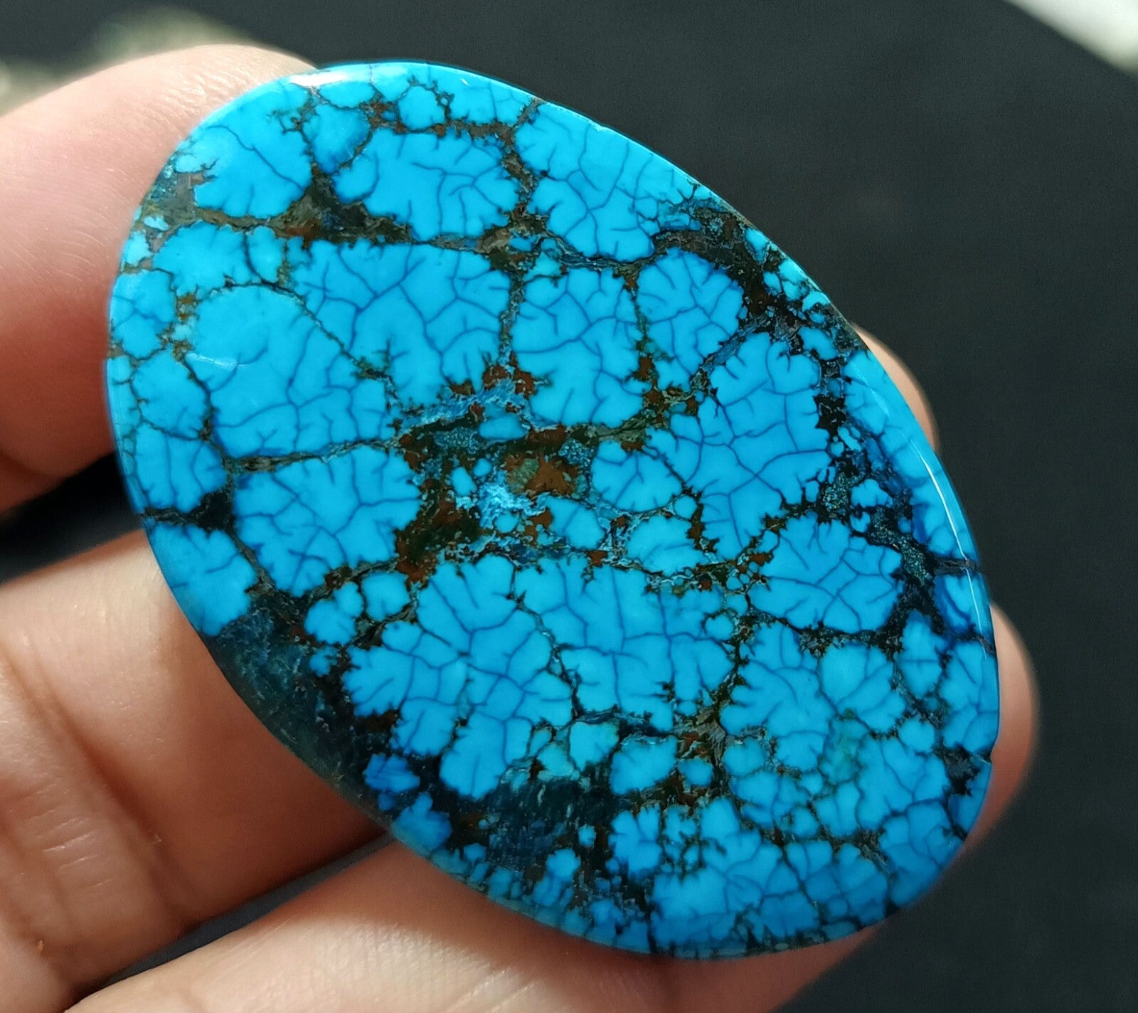 61.05 Ct Natural Turquoise Arizona blue Oval Cut Loose Gemstone With Free Gift