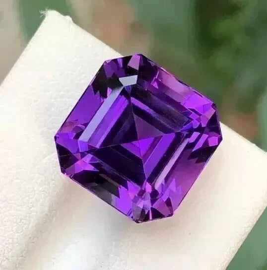 Unheated 7.8 Ct+ Natural CERTIFIED Ceylon Purple Sapphire Asscher Loose Gemstone