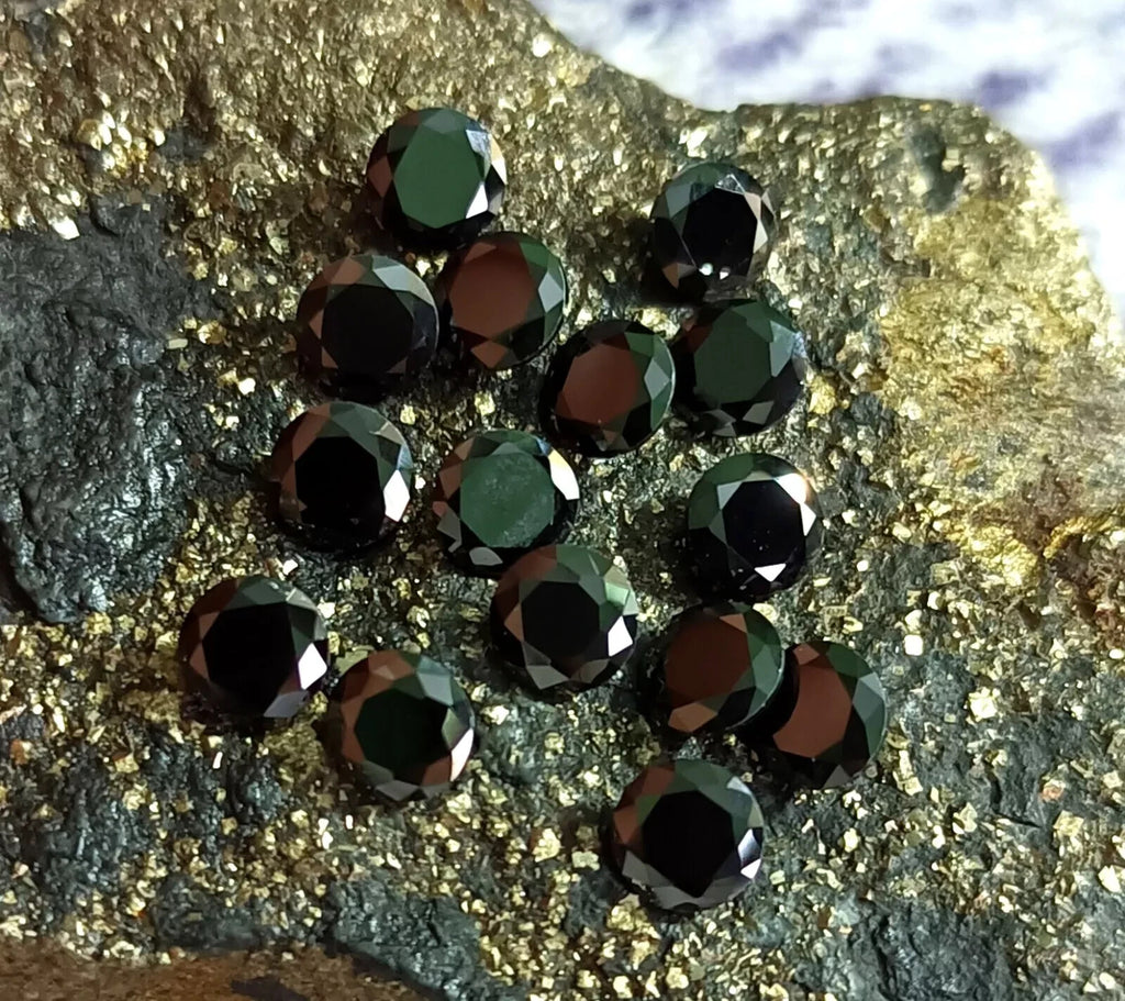 EGL Certified 3 mm Natural Black Sapphire 20 Pcs Lot Round Shape Loose Gemstone