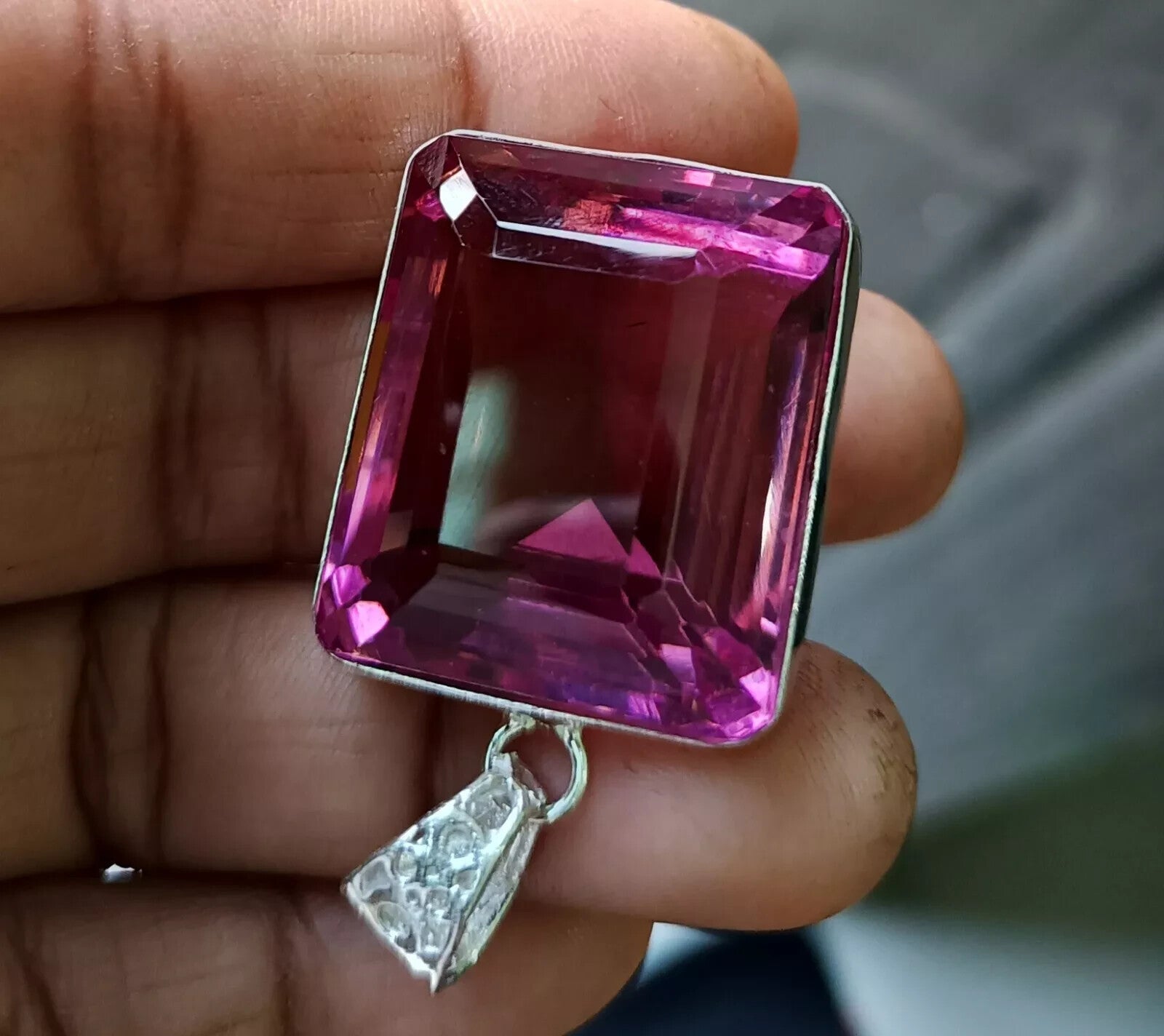 Certified 116 Ct+ Natural Zultanite 7 Color Pendant 925 Silver Loose Gemstone