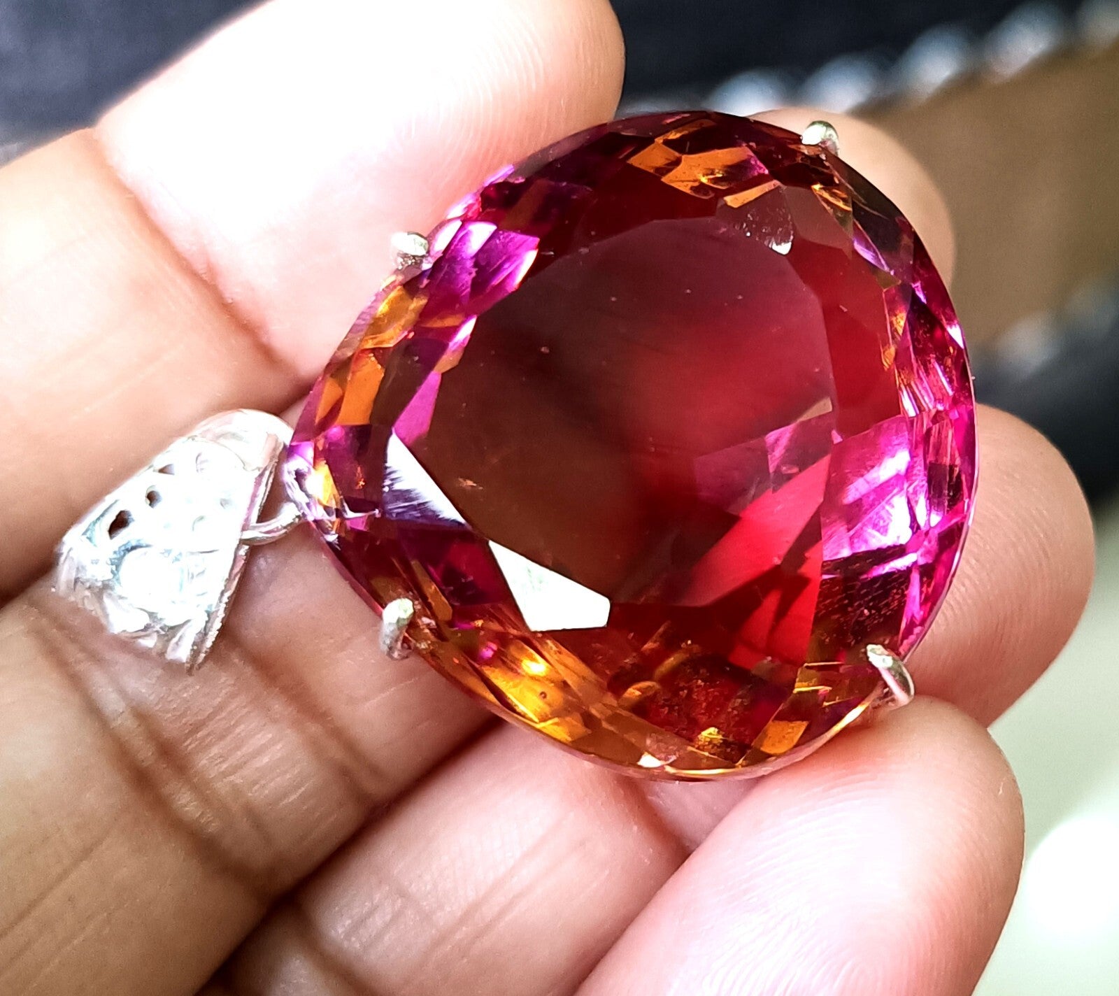 Color Change Zultanite Pendant 112.20 Ct Natural 925 Silver Pear Cut Loose Gems