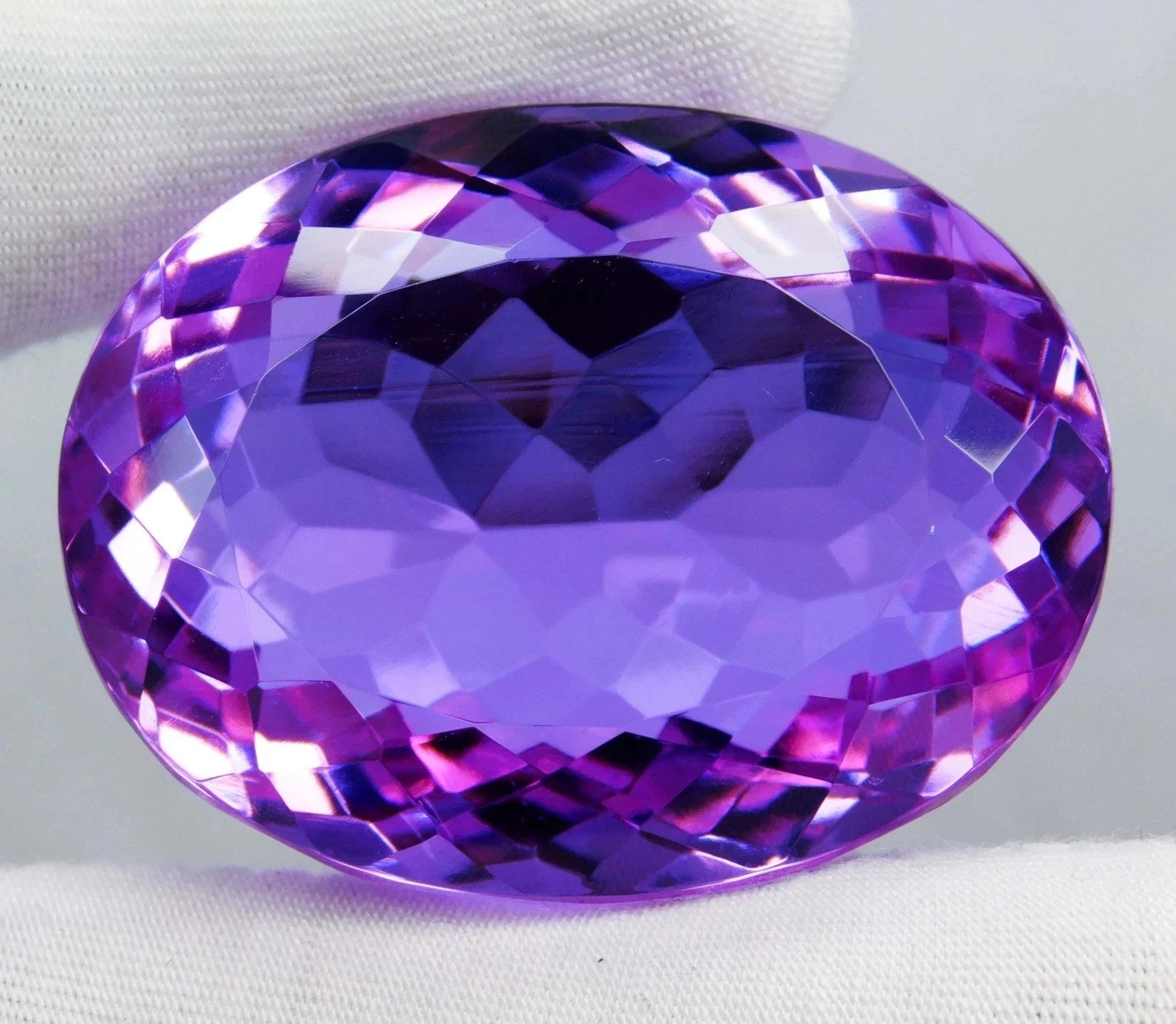 Certified Natural 120.85 Ct Brazilian Purple Oval Cut Topaz Loose Gemstone