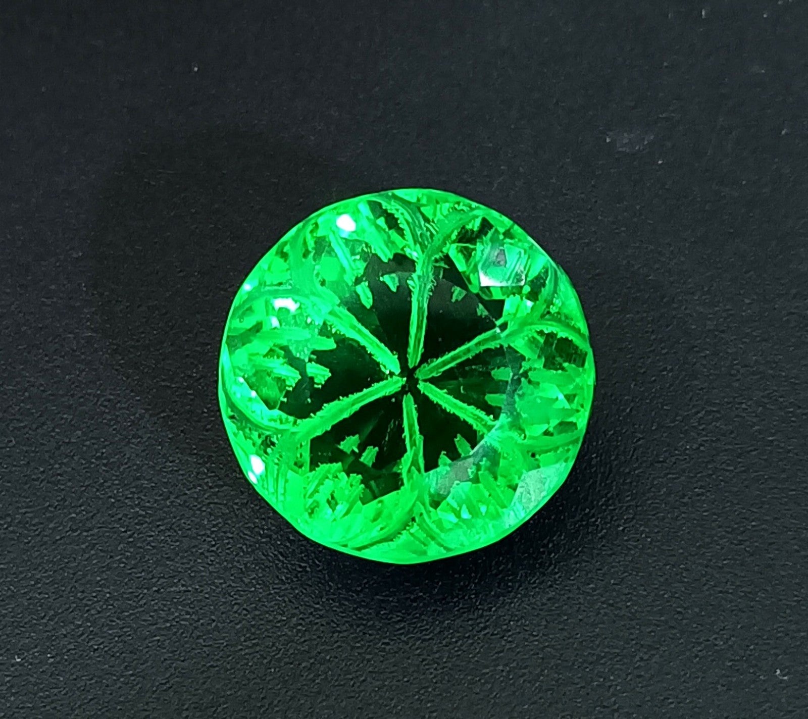 40.65Ct Round Fine Cut EGL Certified Brazilian Green Color Topaz Loose Gemstone