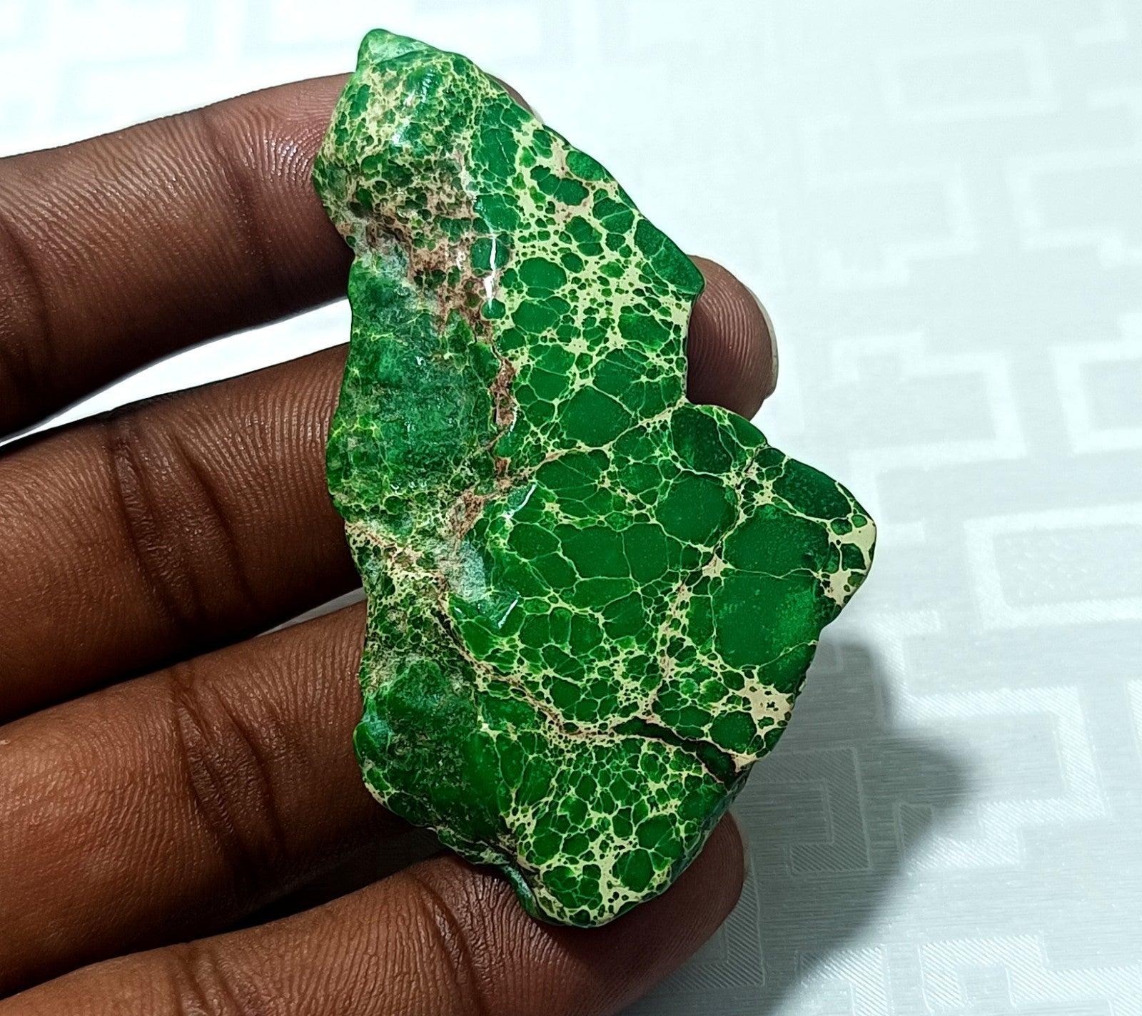 83.05 Ct Natural Arizona Superior Green Turquoise Slab Rough CertifiedGemstone