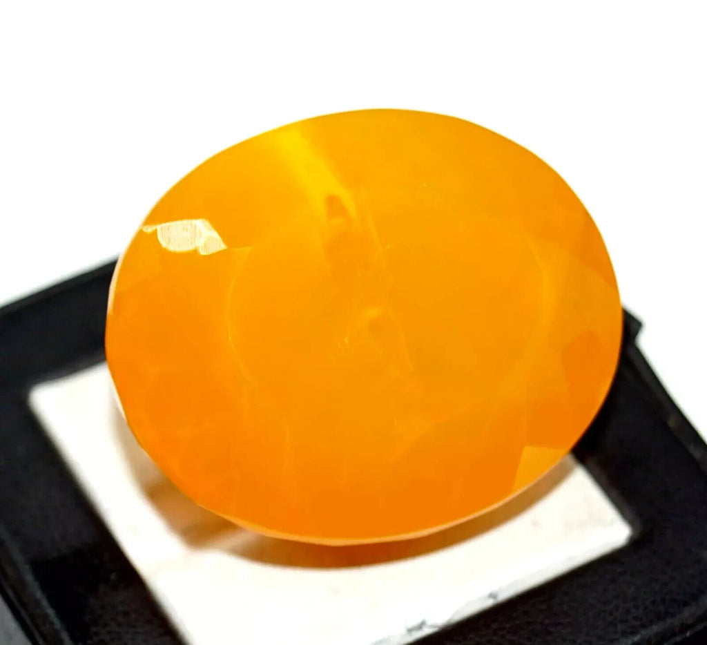 185 Ct Natural Orange Opal Oval Cut Welo Australian EGL Certified Gemstone