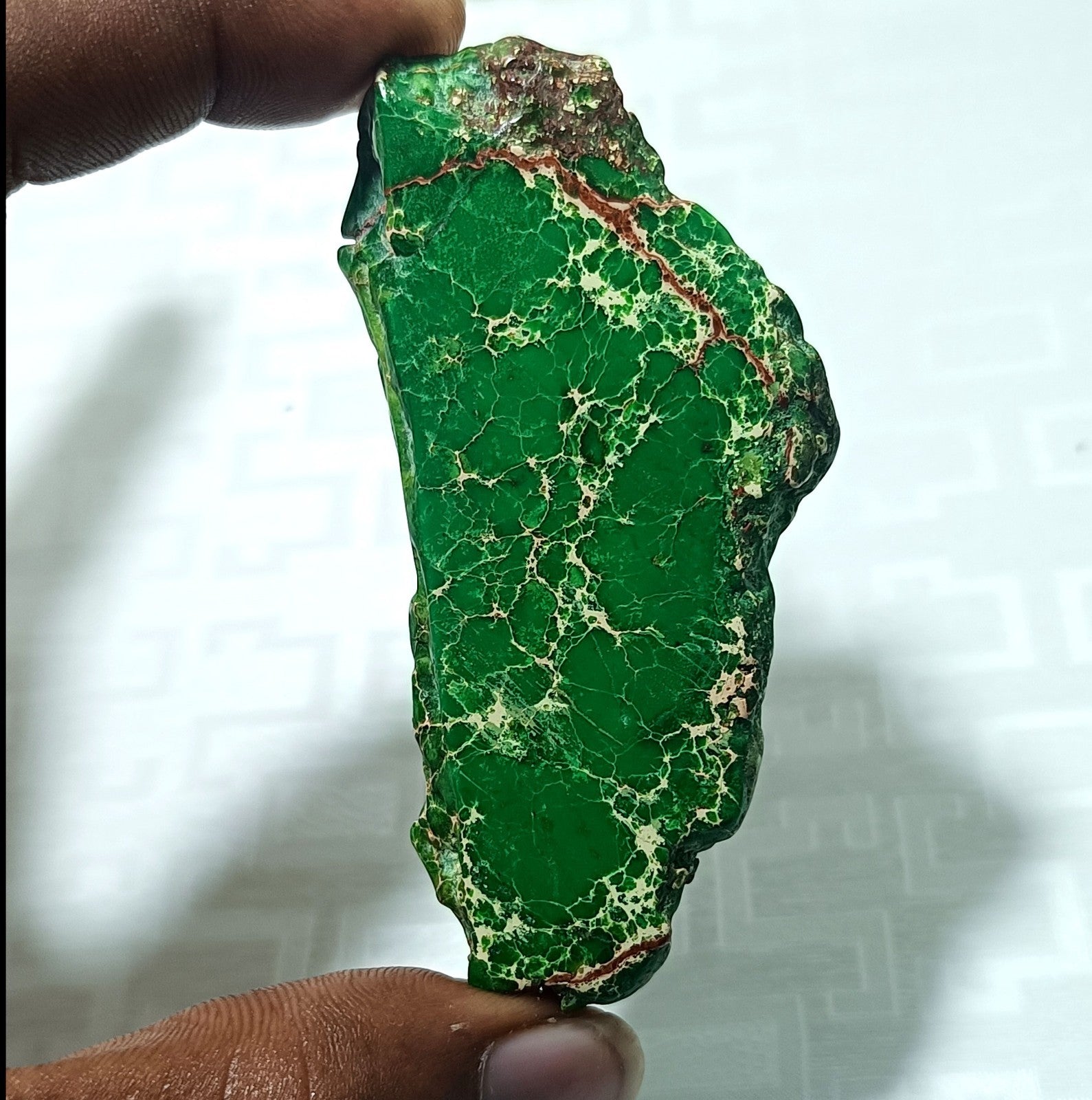 126.30 Ct Natural Arizona Superior Green Turquoise Slab Rough Certified Gemstone