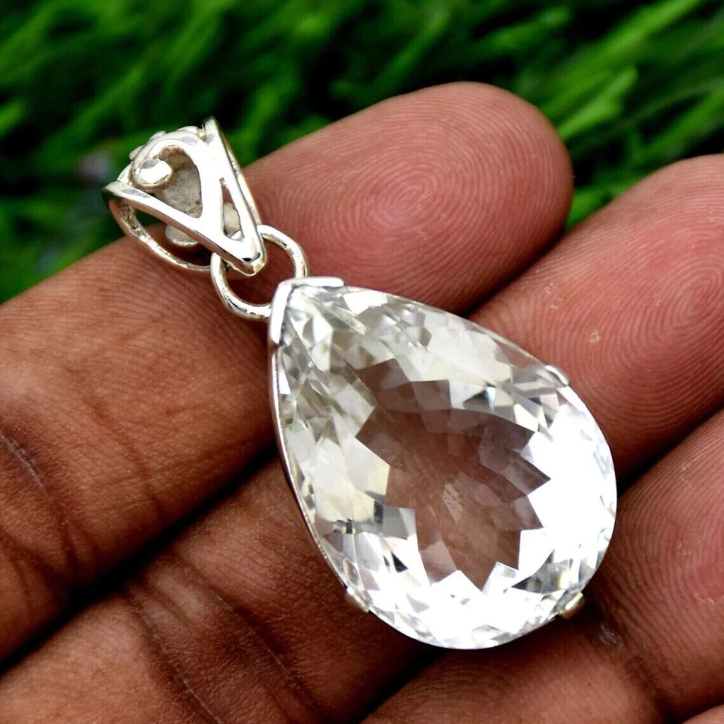 Certified Natural 75.45 Ct Brazilian White Pear Cut Topaz Pendant Loose Gemstone