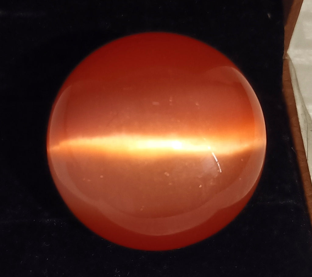 Chrysoberyl 446.5 Ct Natural Orange Cats Eye Ball Cut Loose Certified Gemstone