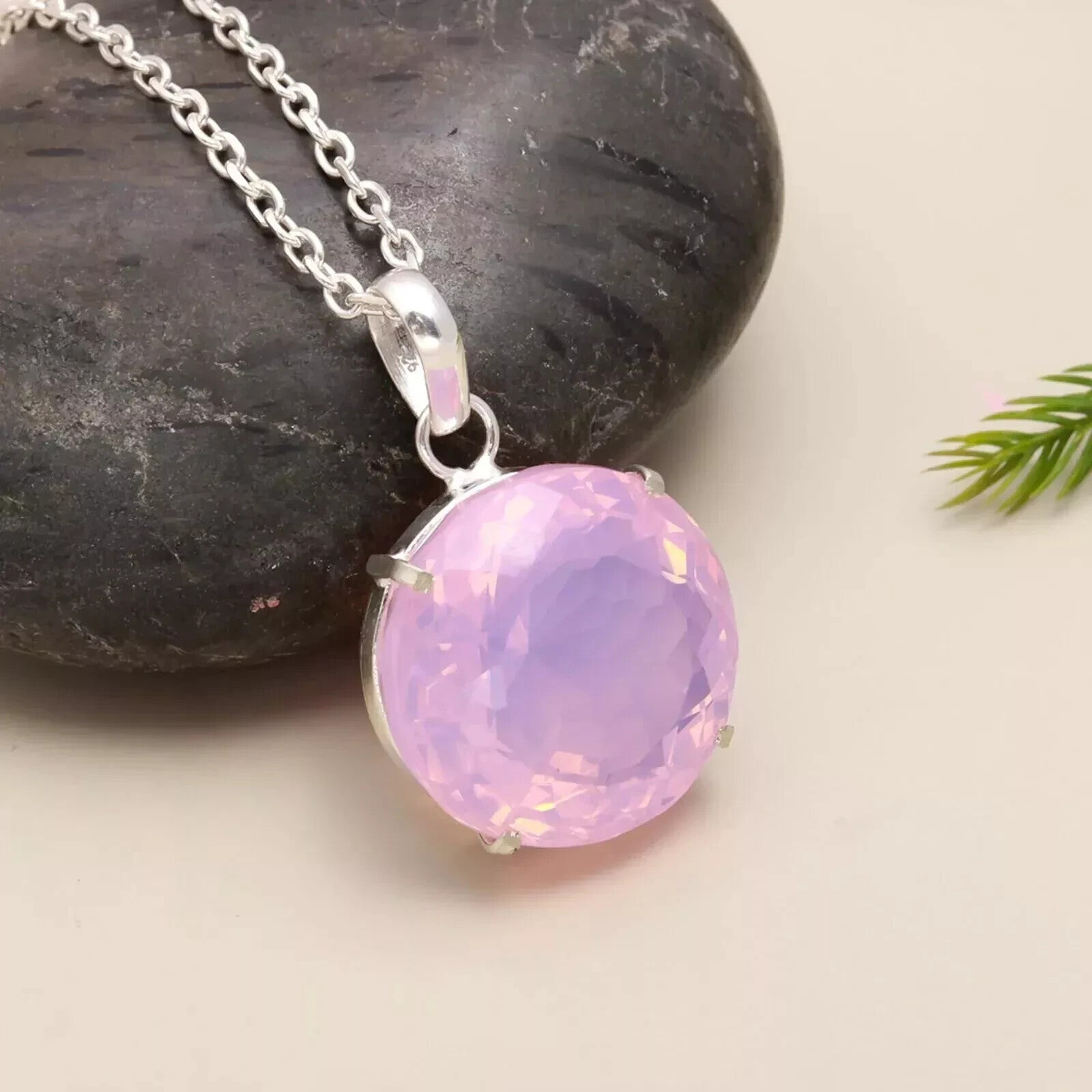 Certified 70.90 Ct Natural Opal Round Cut 925 Solid Silver Pendant Gemstone