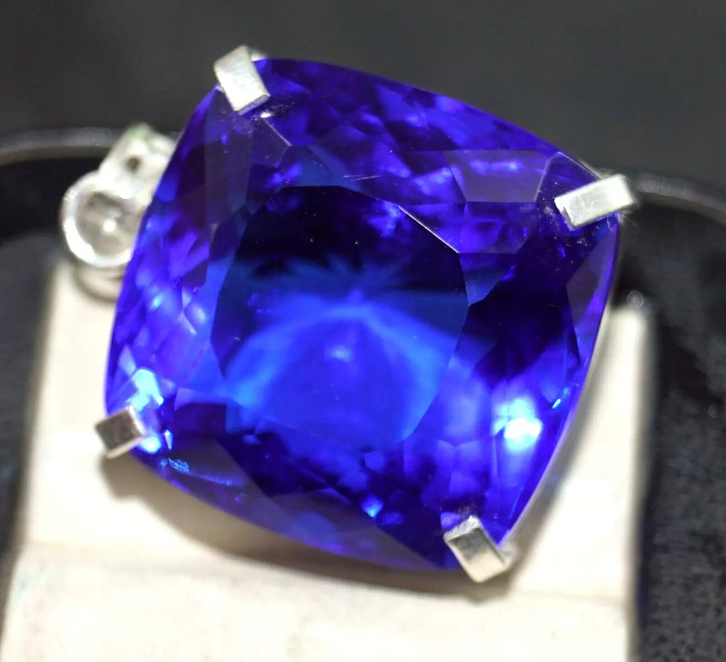 97.35 Ct Natural Topaz 925 Solid Silver Pendant Certified Cushion Loose Gemstone