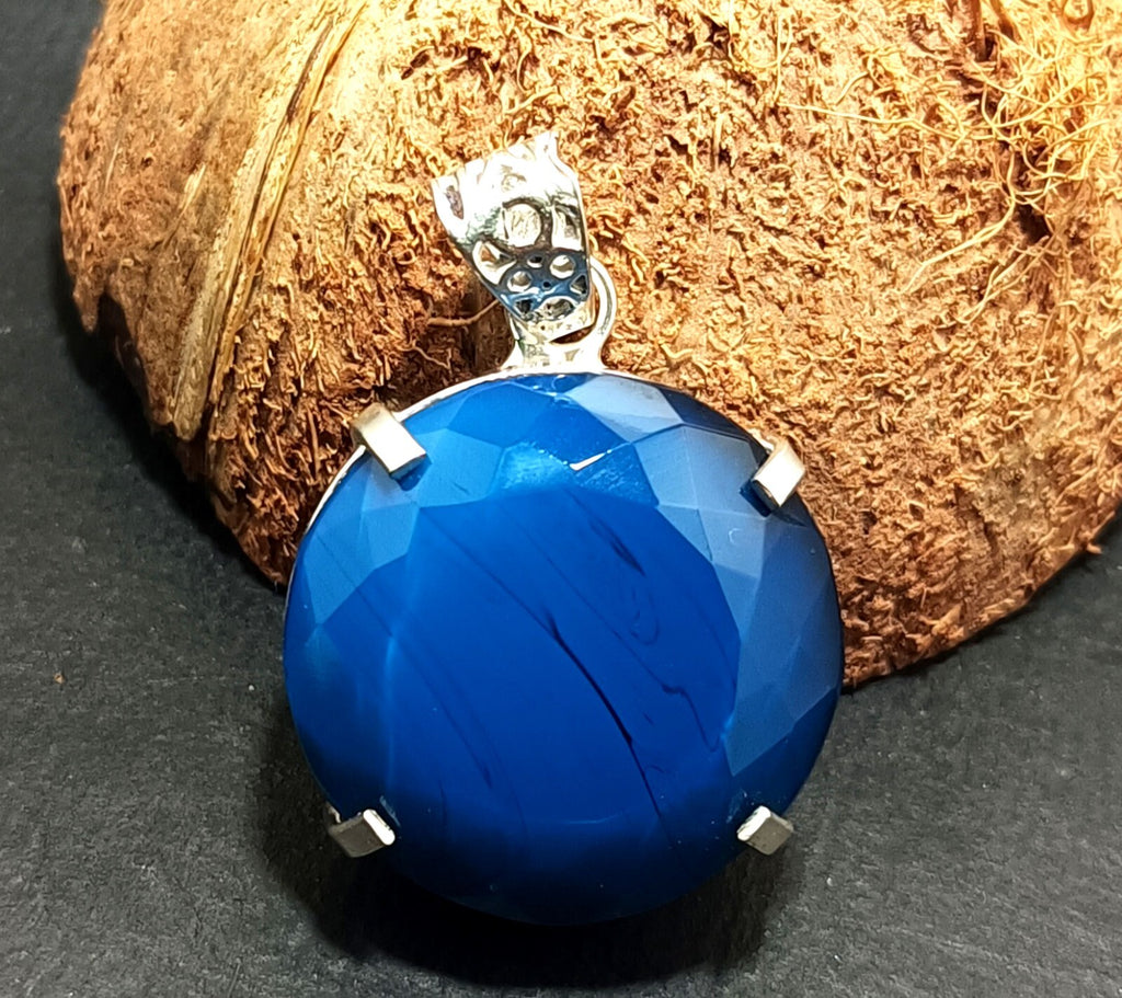 London Blue Topaz Pendant 925 Sterling Silver Pendant Gemstone Jewelry 100.50 ct