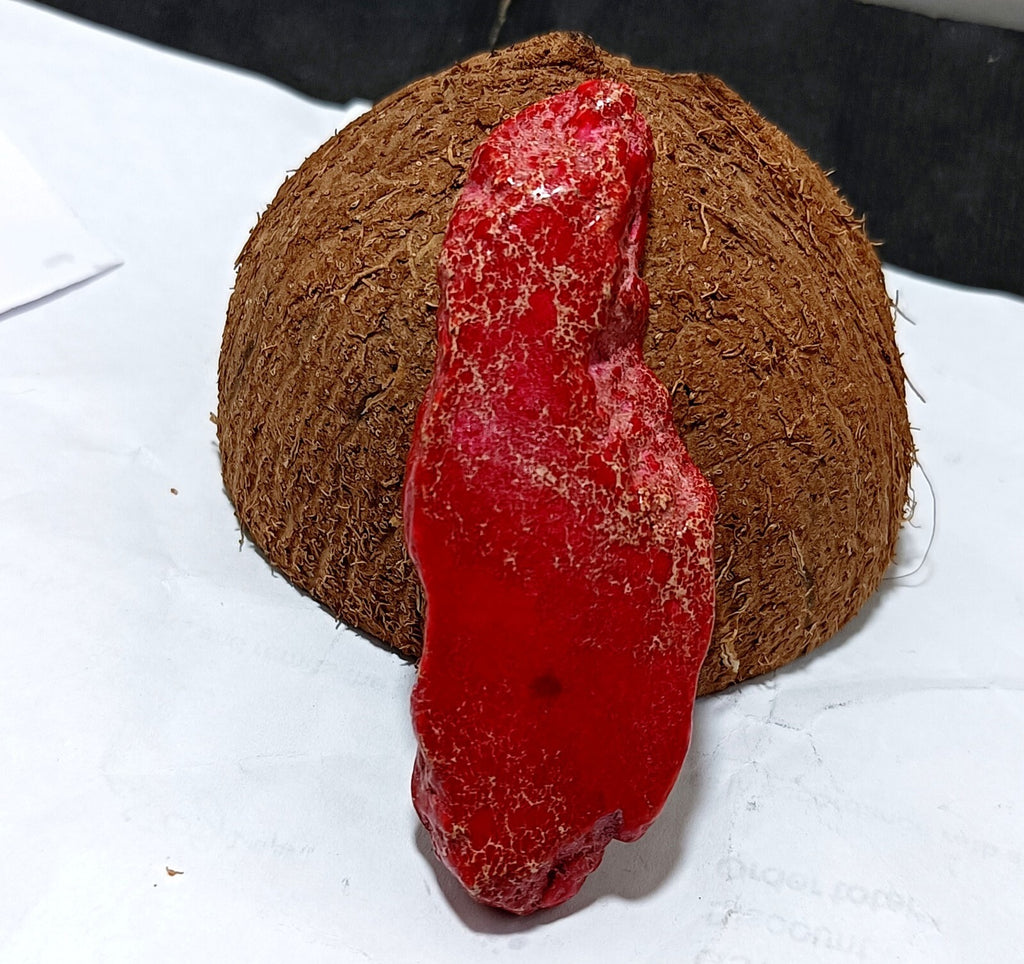 91.95 Ct Natural Arizona Superior Red Turquoise Slab Rough Certified Gemstone