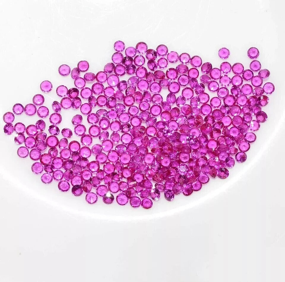 Natural Pink Color Sapphire 4 mm Round Cut Lot 100 Pcs Certified Loose Gemstone