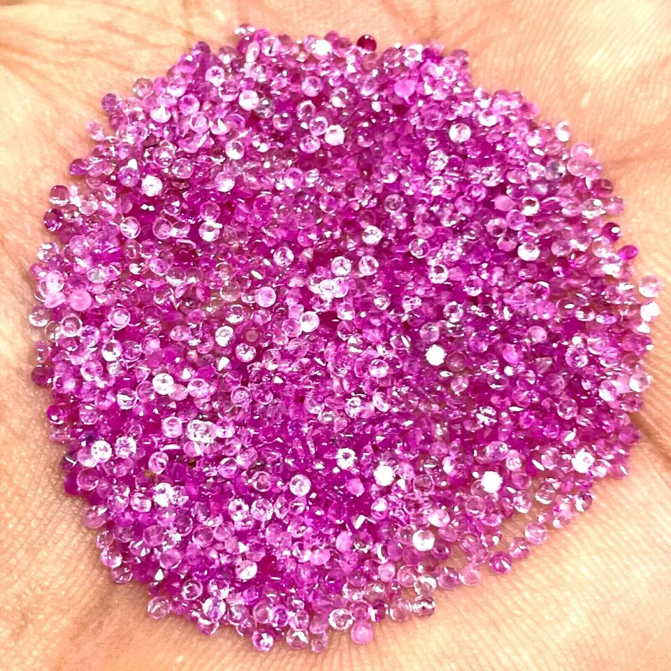 Natural Pink Color Sapphire 4 mm Round Cut Lot 100 Pcs Certified Loose Gemstone