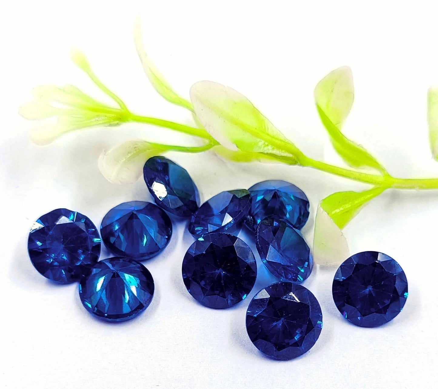 15 Pc 7 mm Natural Blue Santa Marine Sapphire Round Cut EGL Certified Gemstone