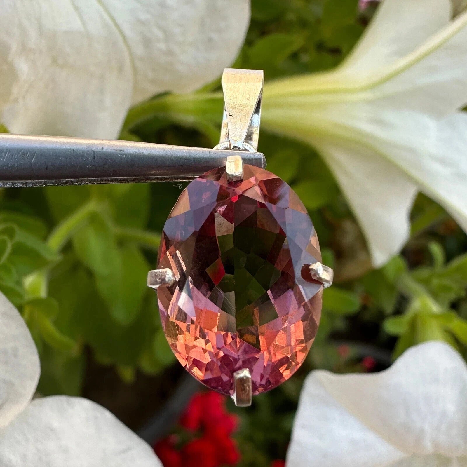 20 Ct Natural Zultanite 7 Color Pendant 925 Silver Loose Certified Gemstone