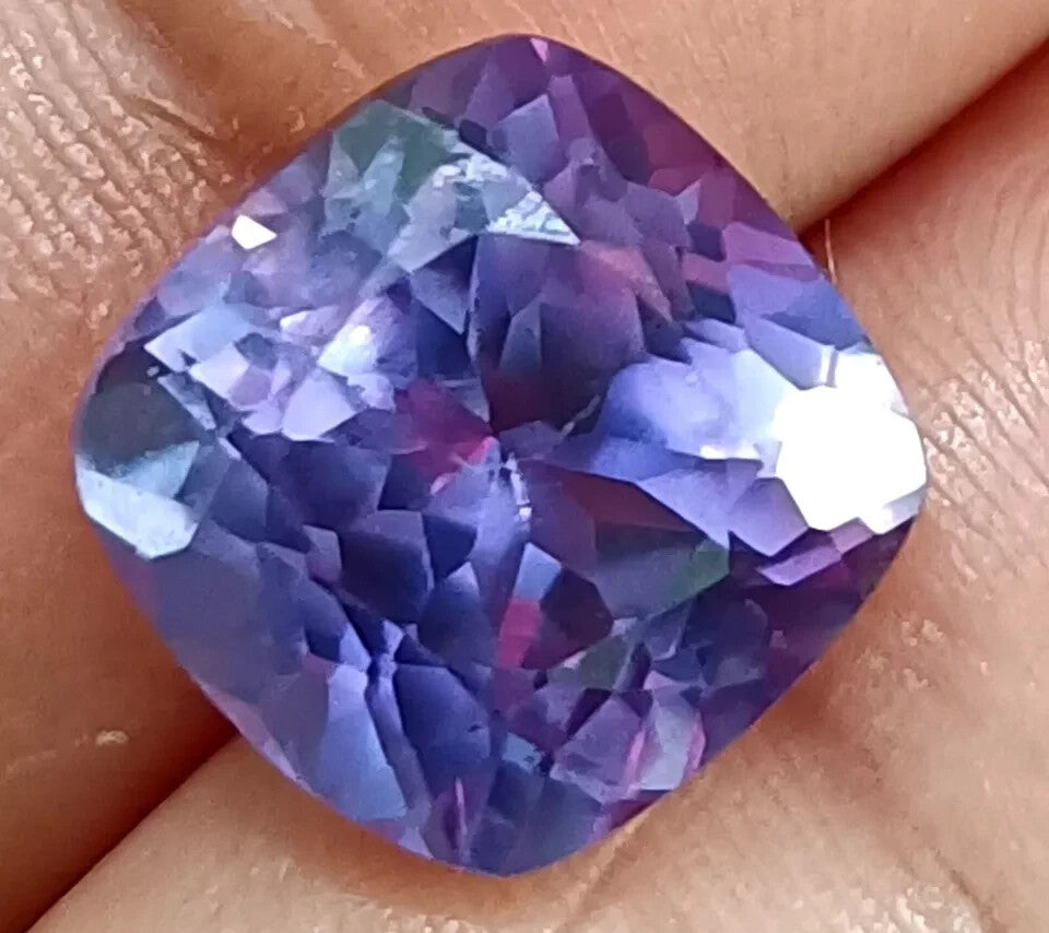80 Ct EGL Certified Natural Alexandrite Color Change Cushion Loose Gemstone