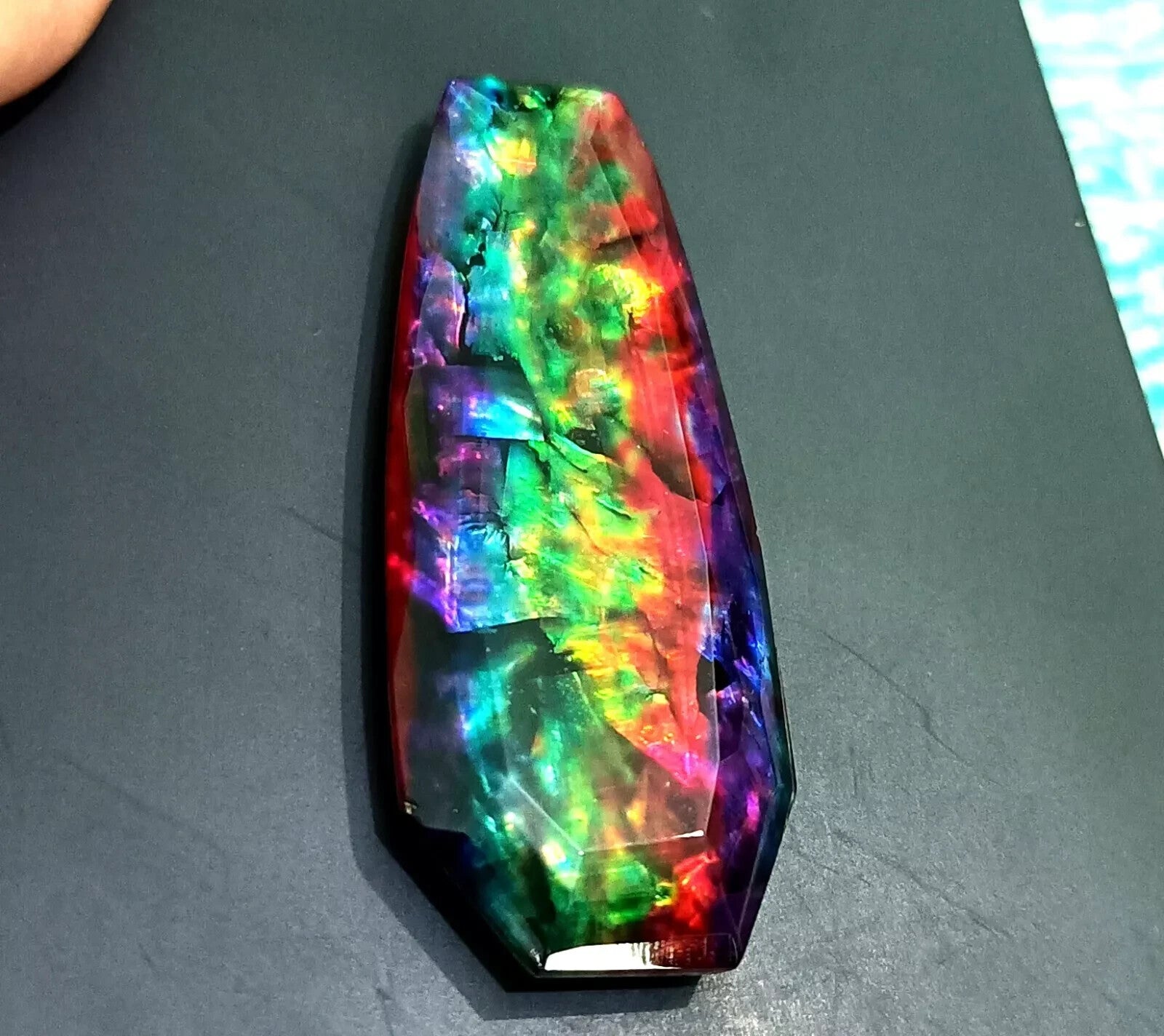 59.49 Ct Natural Ammolite Opal-Like Organic Fancy Doublet Loose Rare GEMSTONE