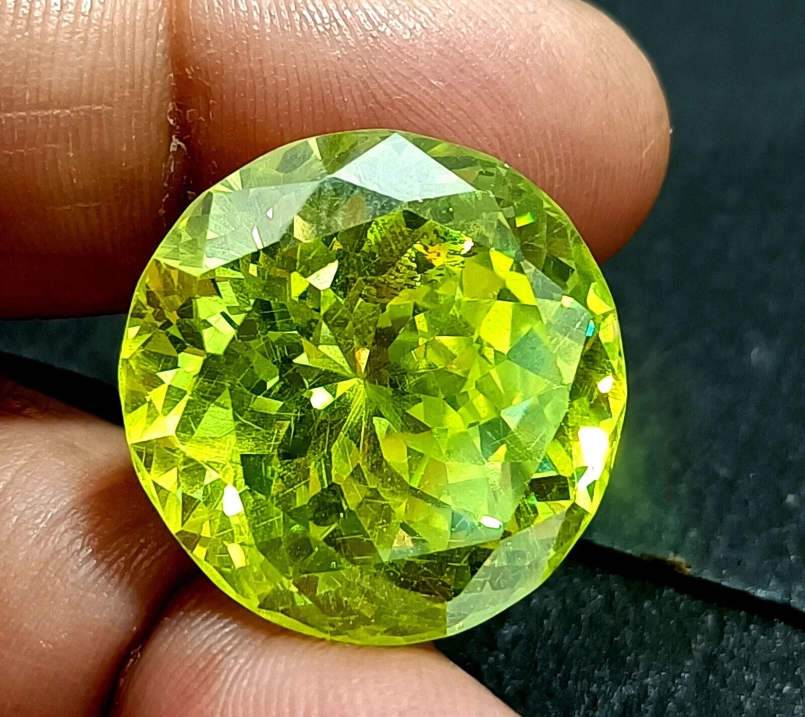 Cambodian Loose 68.5 Ct NATURAL Green Zircon Certified CLASSIC A+ COLOR GEMSTONE