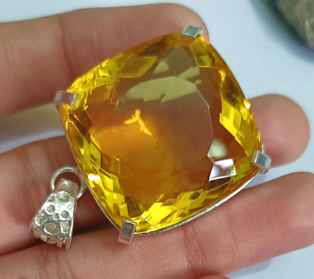 EGL Certified Natural 100.20 Ct Brazilian Cushion Topaz Pendant Loose Gemstone