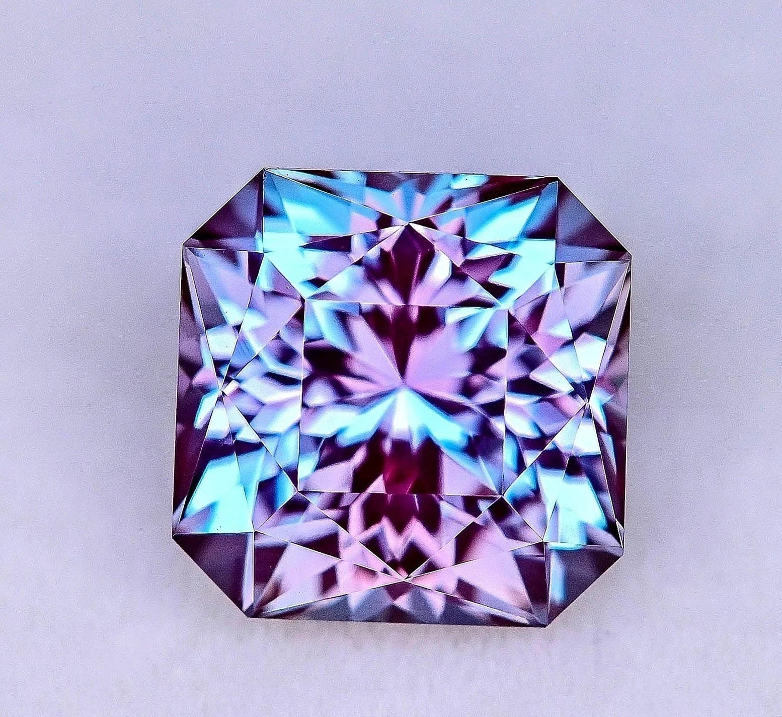 Exquisite 16 Ct GIE Certified Alexandrite – Asscher Precision Cut Loose Gemstone