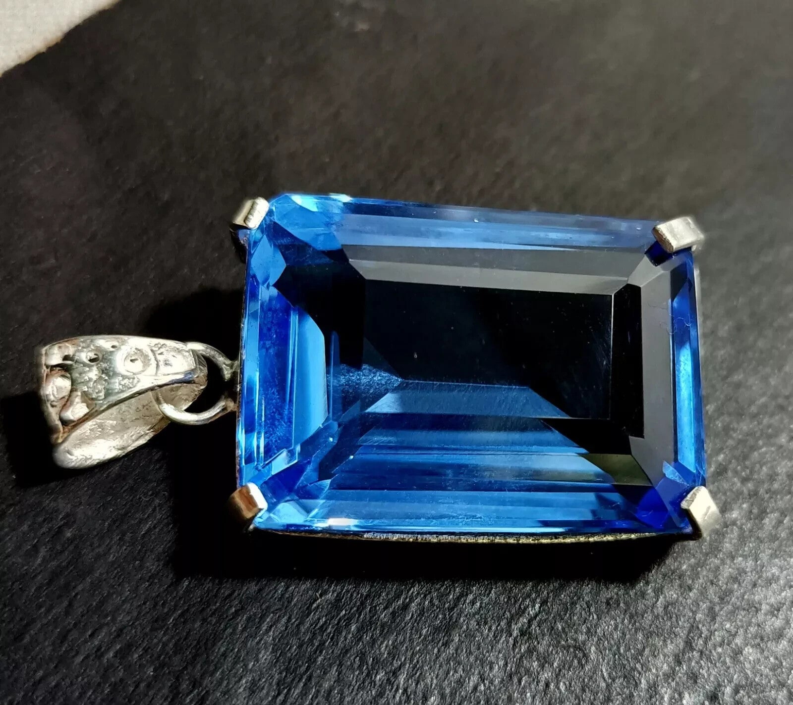 89.05 Ct Certified Natural Topaz 925 Solid Silver Emerald Pendant Loose Gemstone