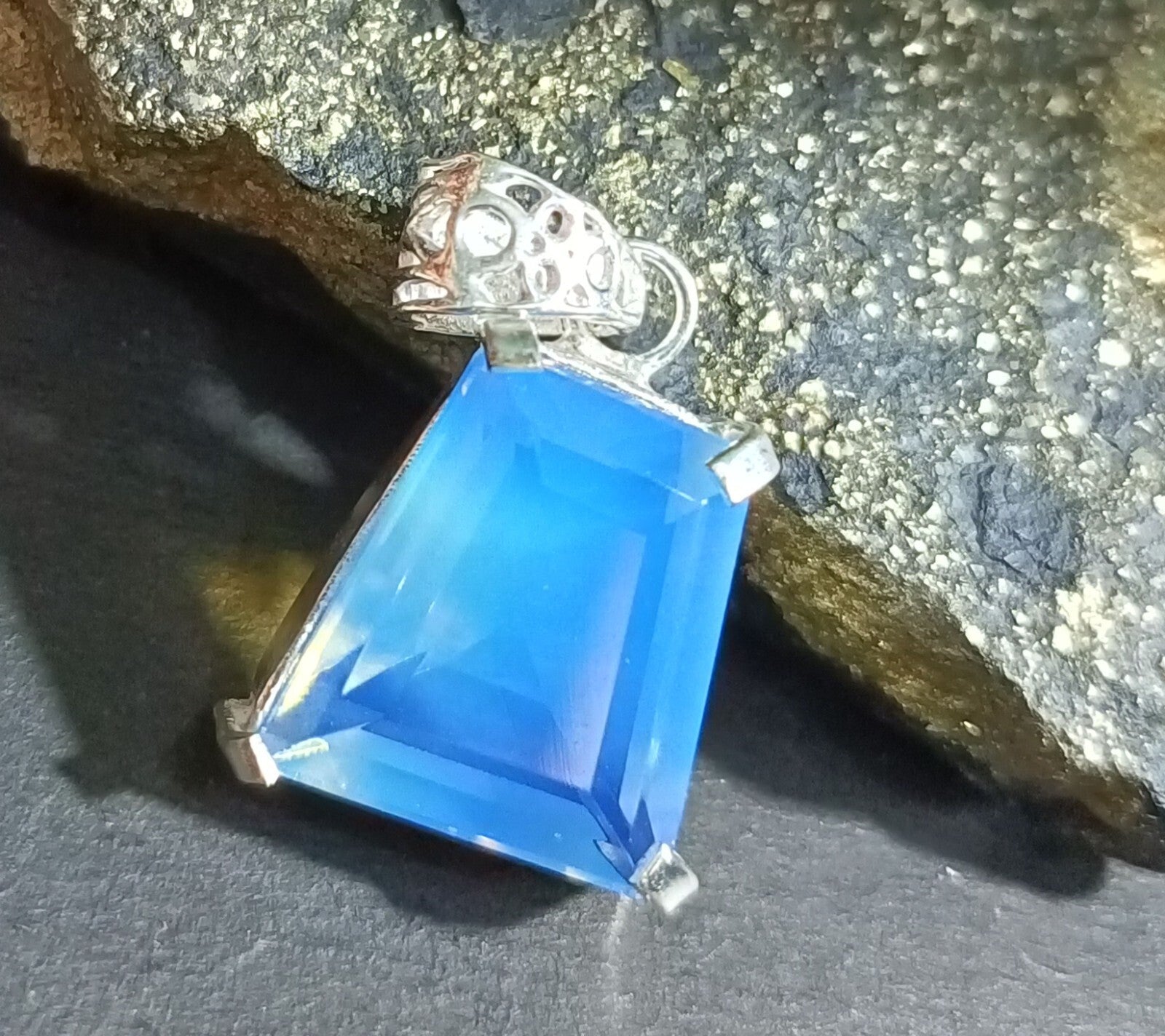 EGL Certified 37.70 Ct Natural Opal 925 Solid Silver Pendant Loose Gemstone