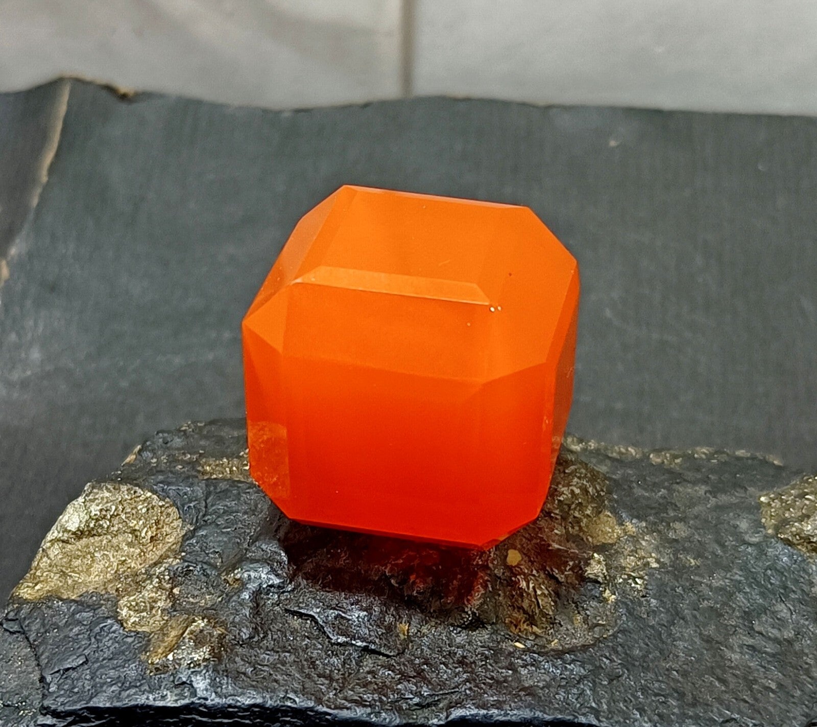 125.45 Ct Natural Orange Opal Cube Cut Welo Australian EGL Certified Gemstone