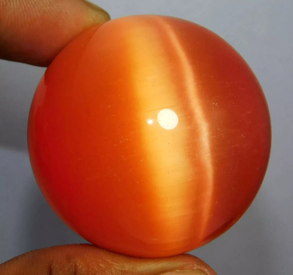 Chrysoberyl 446.5 Ct Natural Orange Cats Eye Ball Cut Loose Certified Gemstone