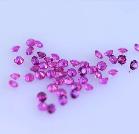 Natural Certified Pink Sapphire Round Diamond Cut 3 mm lot 15 Pcs Loose Gemstone