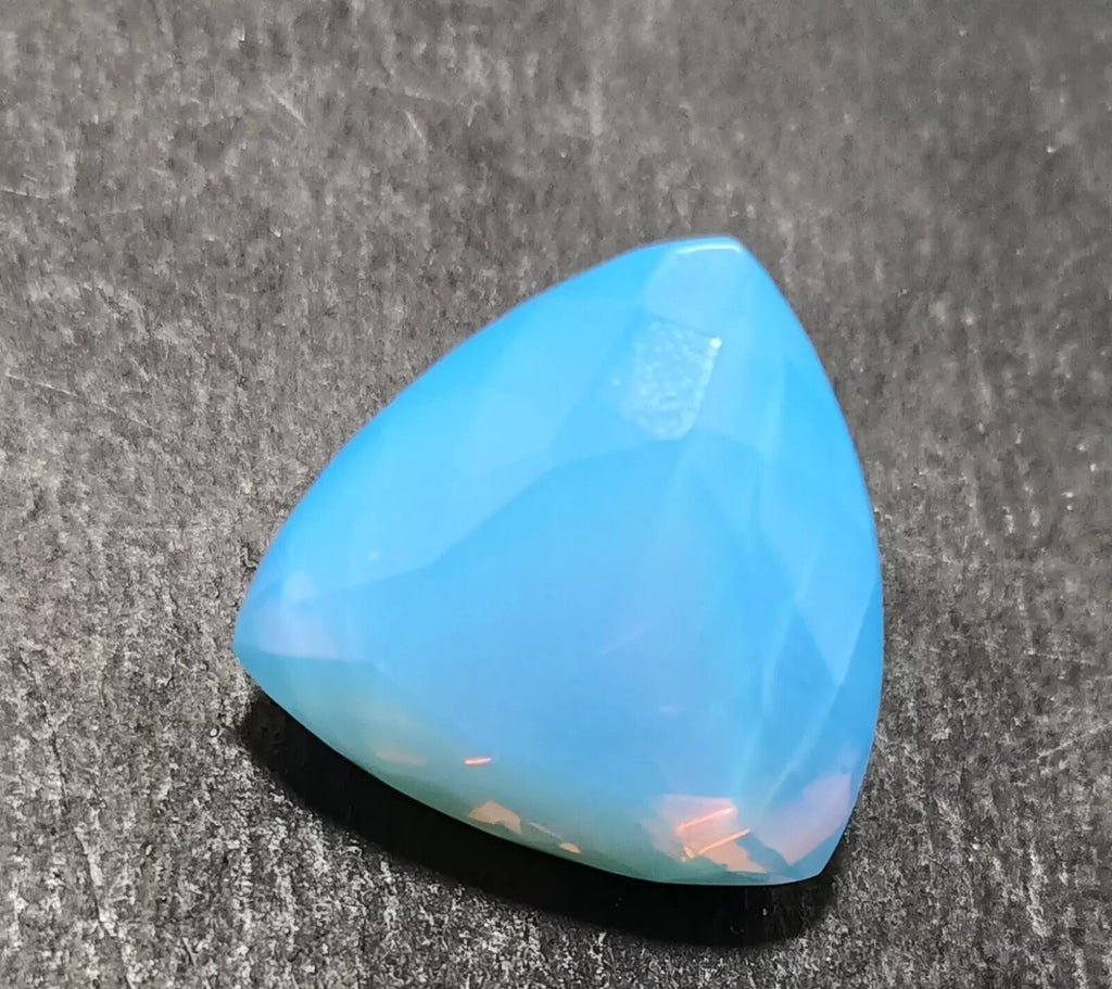 55.95 Ct Natural Opal BLUE Trillion Welo Australian Certified Untreated Gemstone