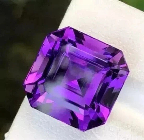 Unheated 7.8 Ct+ Natural CERTIFIED Ceylon Purple Sapphire Asscher Loose Gemstone