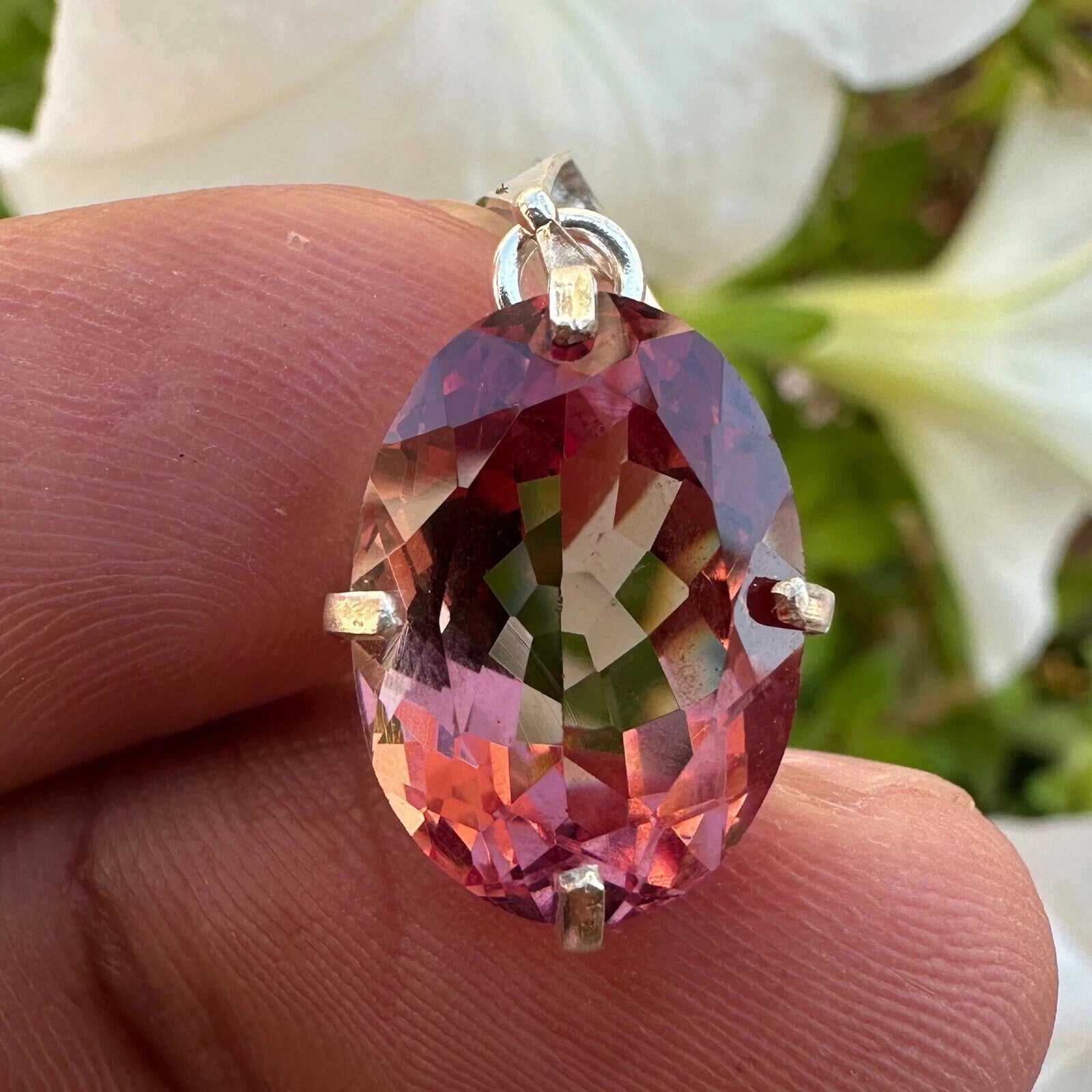 20 Ct Natural Zultanite 7 Color Pendant 925 Silver Loose Certified Gemstone