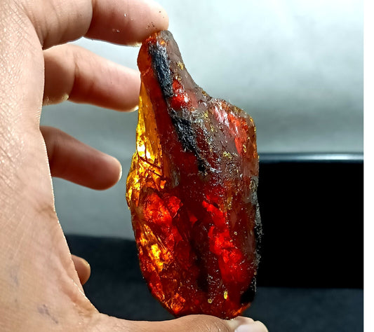 154.10 Ct Natural Honey Baltic Amber Untreated Specimen Certified Rough Gemstone