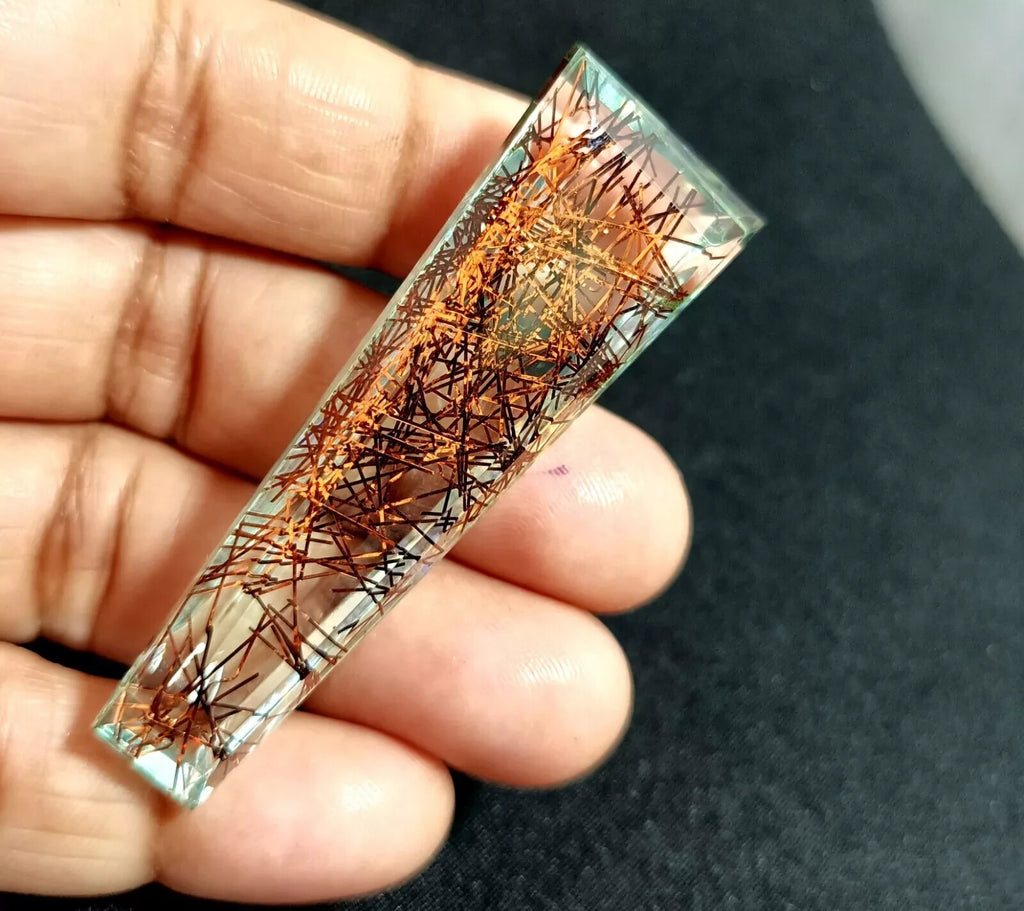 100 Ct Fancy Cut Natural Rutilated Quartz Loose EGL Certified Gemstone