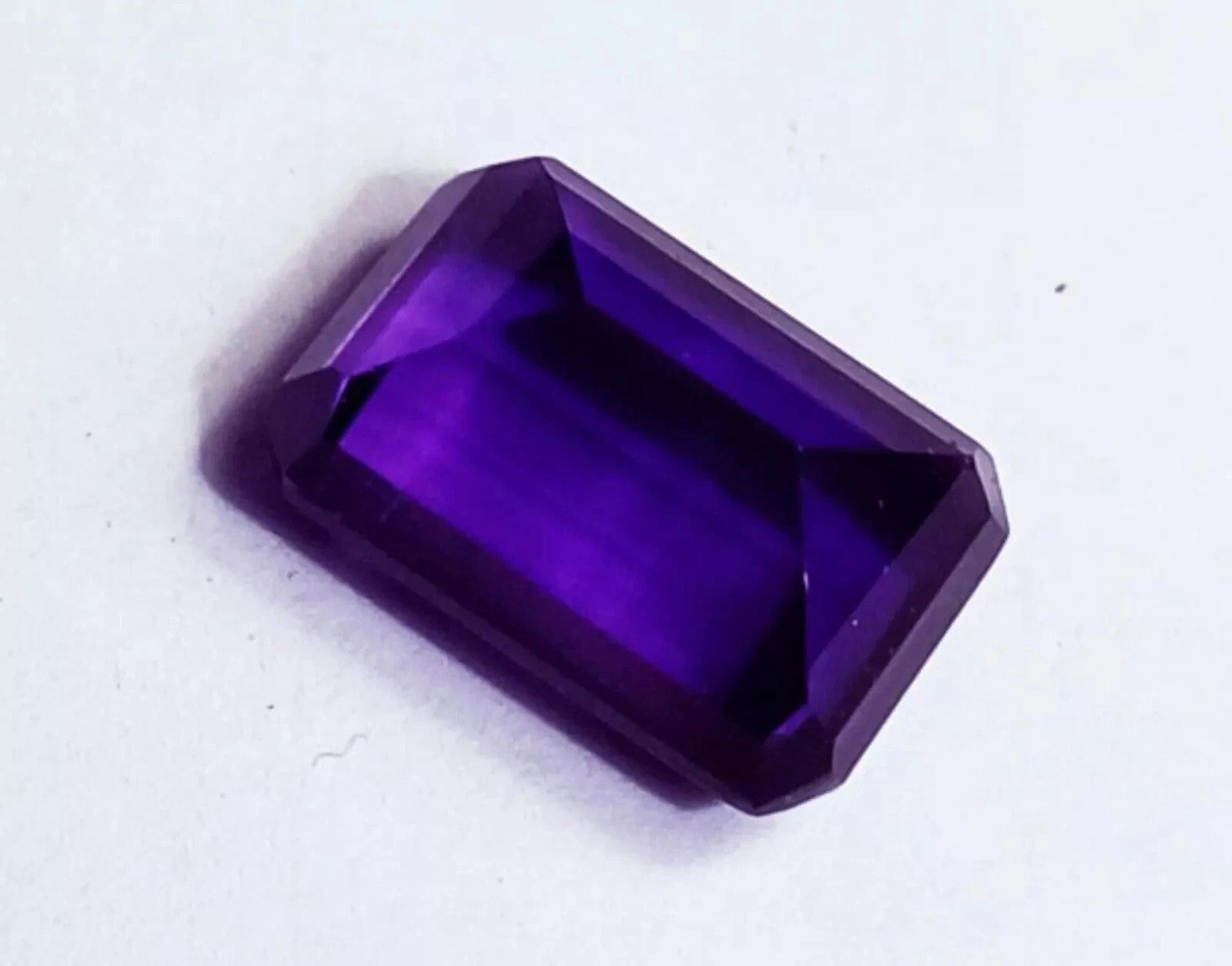 Emerald Cut Natural Violet Amethyst 10.30 Ct GIE Certified Loose Gemstone