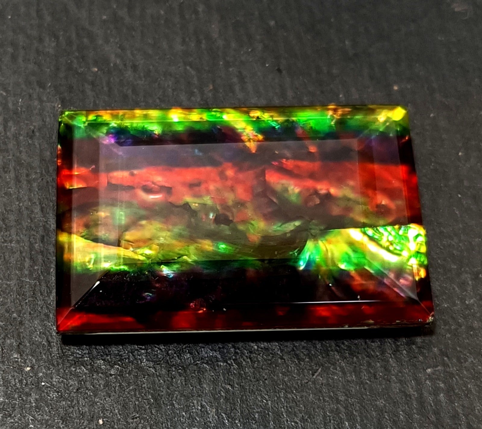 56.00 Ct Natural Ammolite Opal-Like Organic Doublet CERTIFIED Loose GEMSTONE