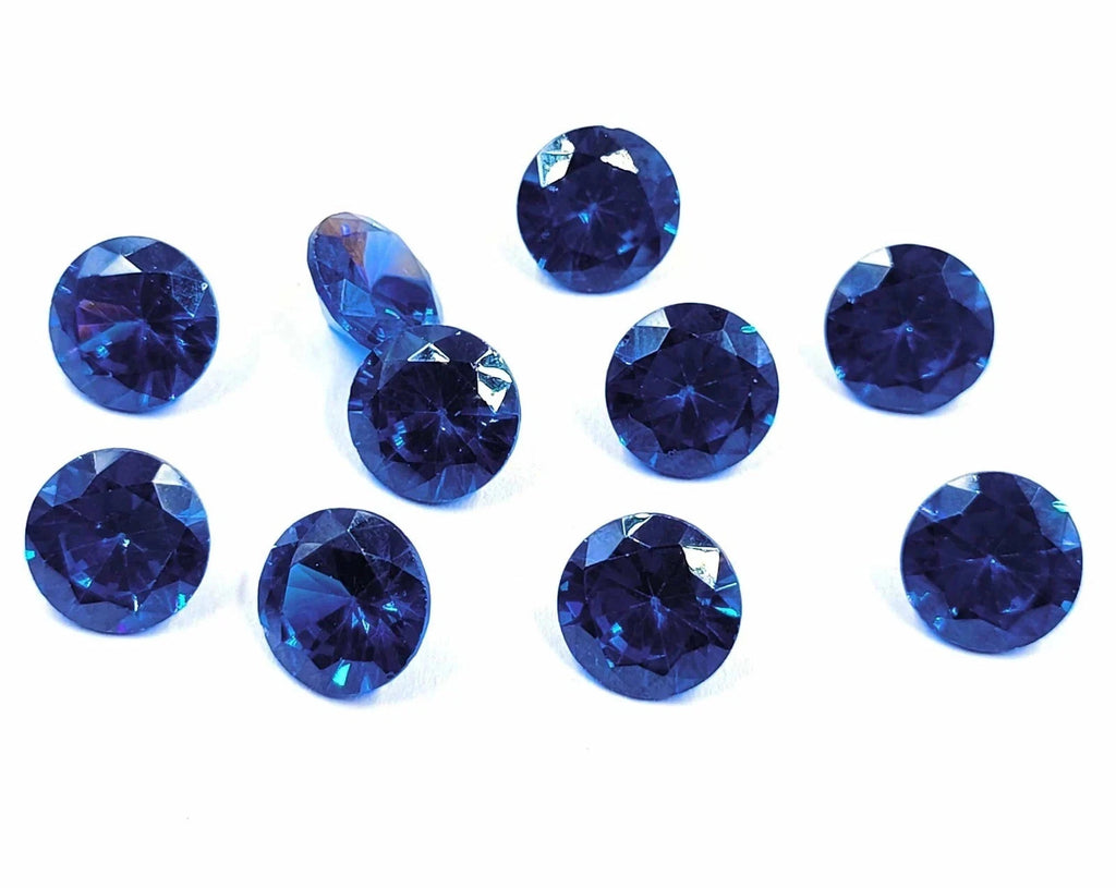 15 Pc 7 mm Natural Blue Santa Marine Sapphire Round Cut EGL Certified Gemstone