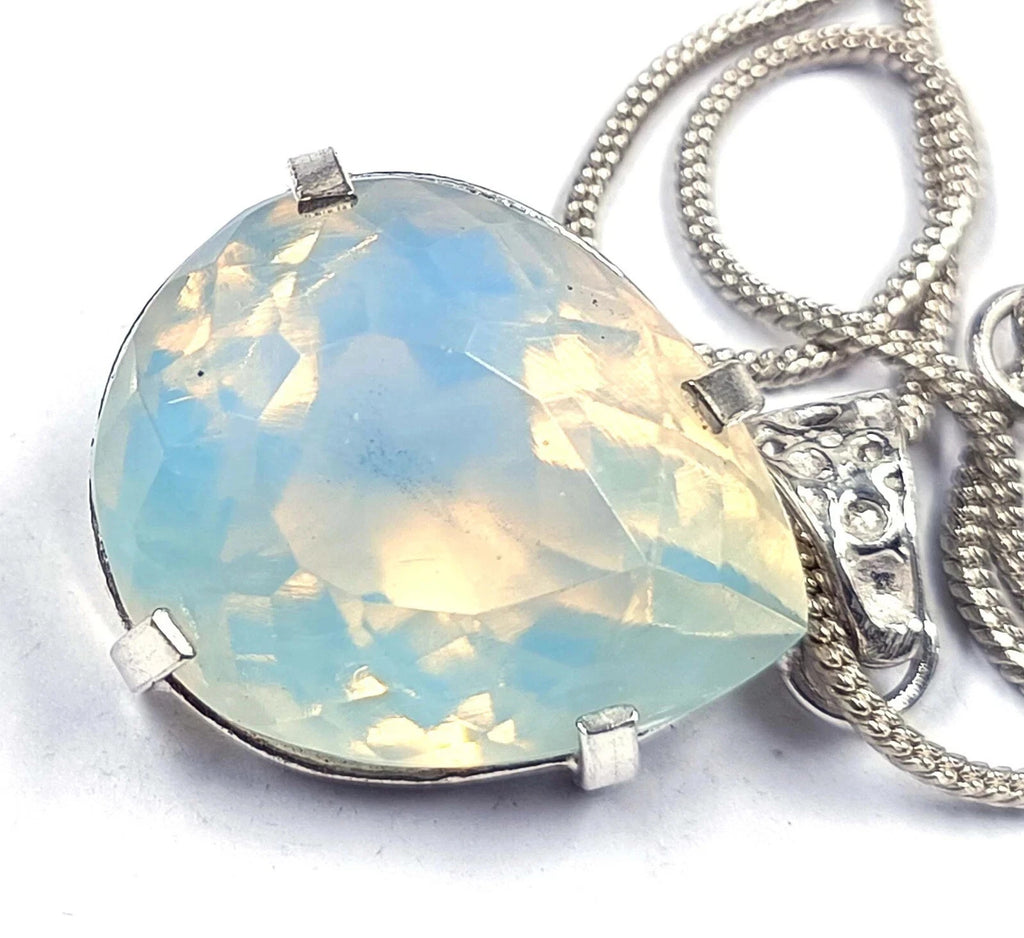 Certified 55.60 Ct Natural Opal Pear Cut 925 Solid Silver Pendant Loose Gemstone