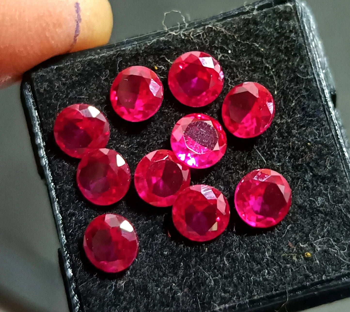 NATURAL RED RUBY 5 MM ROUND FACETED CUT LOOSE EGL CERTIFIED GEMSTONE 10 PCS