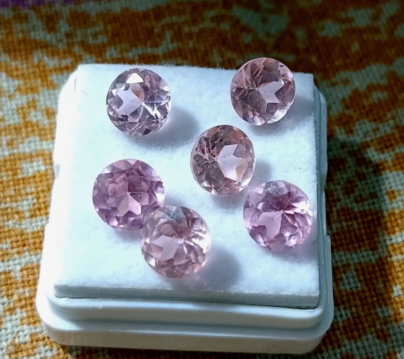 Flawless CEYLON Pink Sapphire 6 mm Round Cut Lot 10 Pcs Certified A+ Gemstone