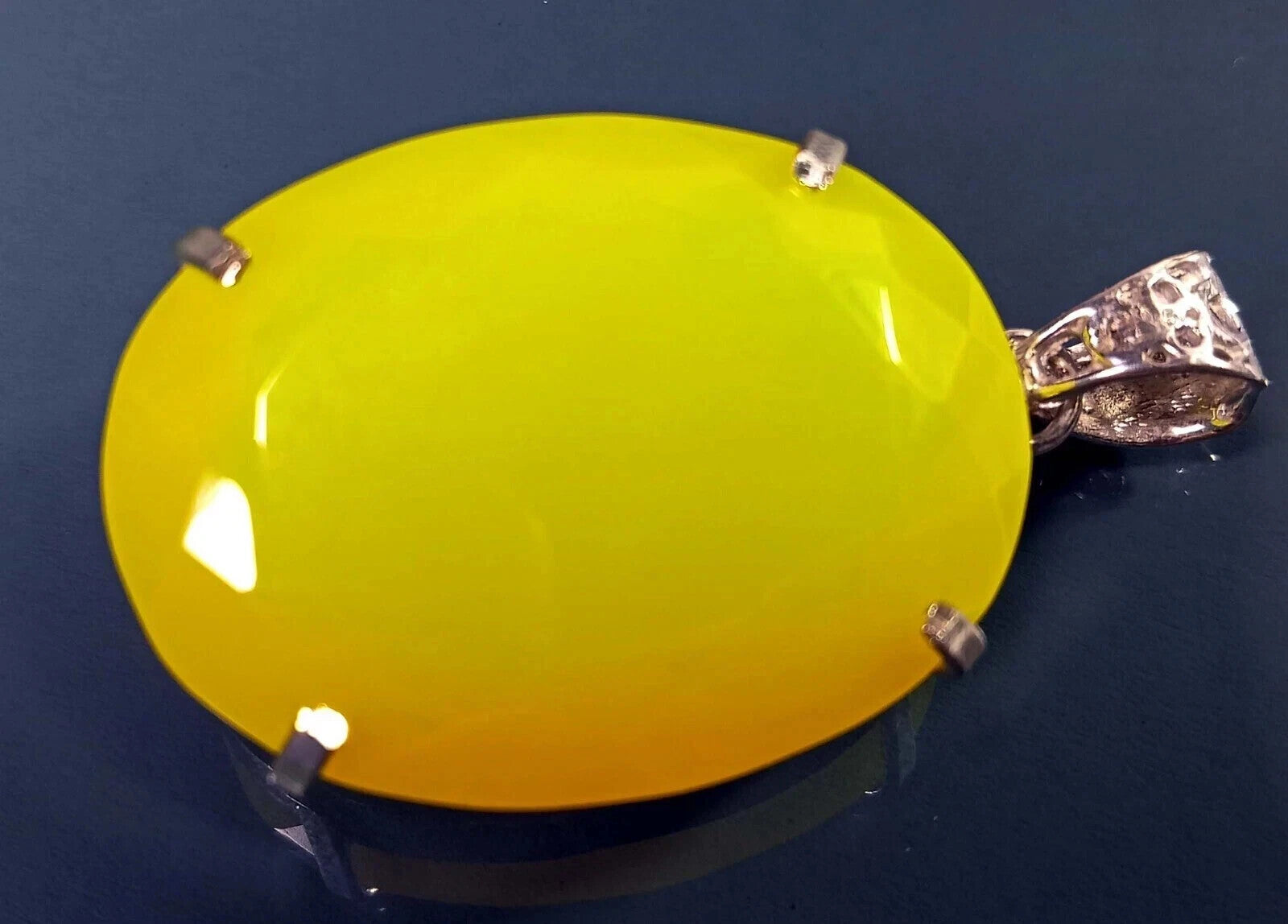 EGL Certified 100.65Ct Natural Opal 925 Solid Silver Oval Pendant Loose Gemstone