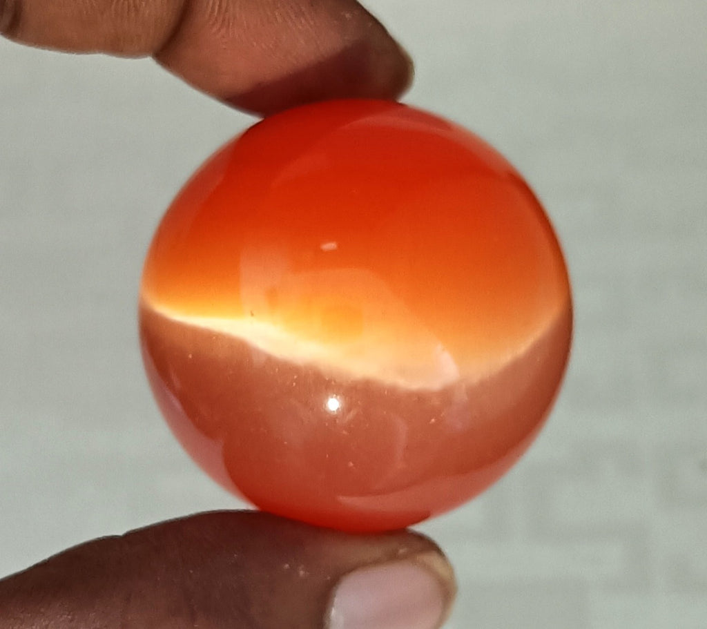 Chrysoberyl 446.5 Ct Natural Orange Cats Eye Ball Cut Loose Certified Gemstone