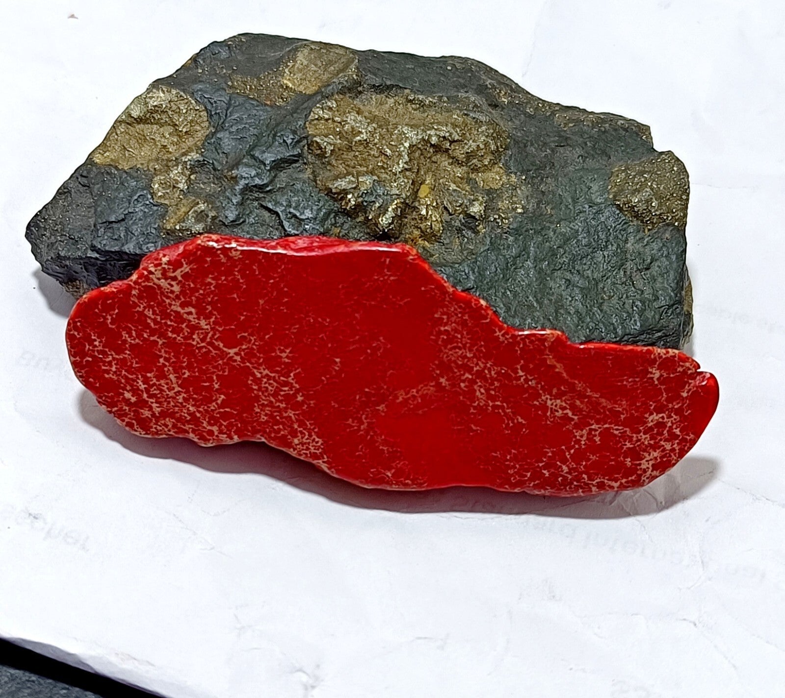 91.95 Ct Natural Arizona Superior Red Turquoise Slab Rough Certified Gemstone
