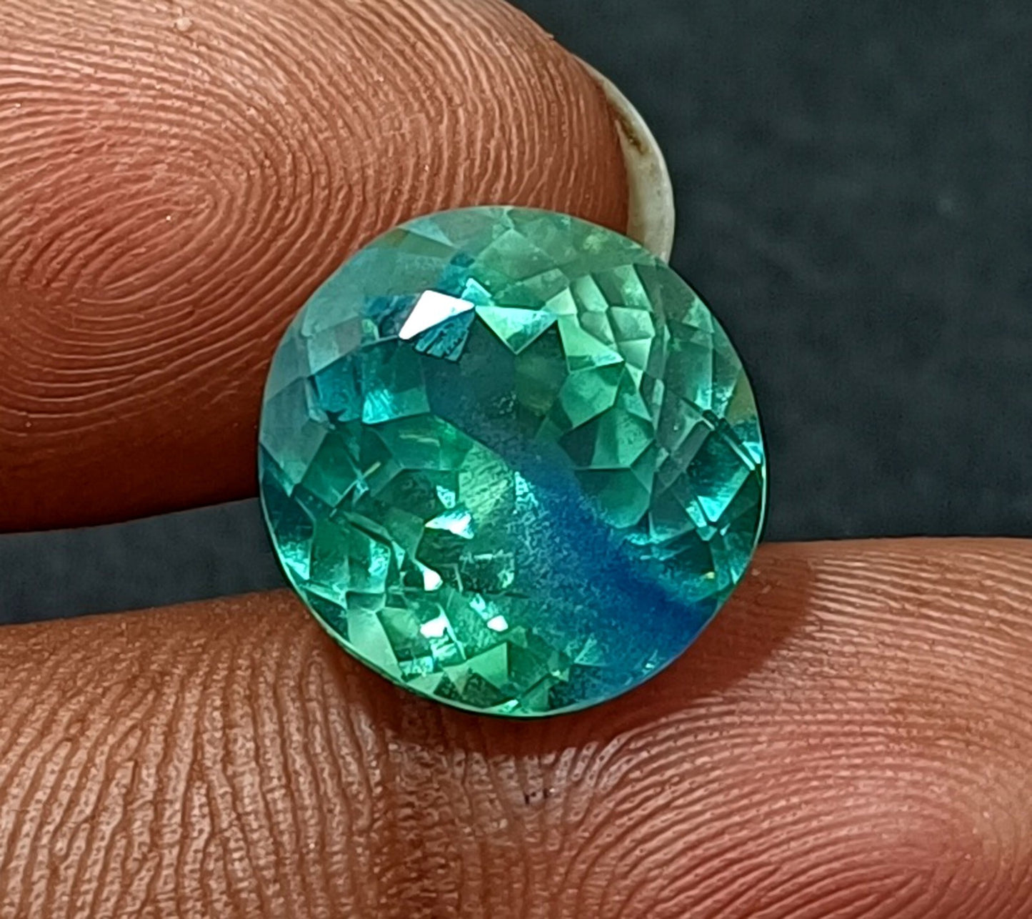 Paraiba Blue  Green Tourmaline Round Cut 12.90 Ct Certified Natural Loose Gems