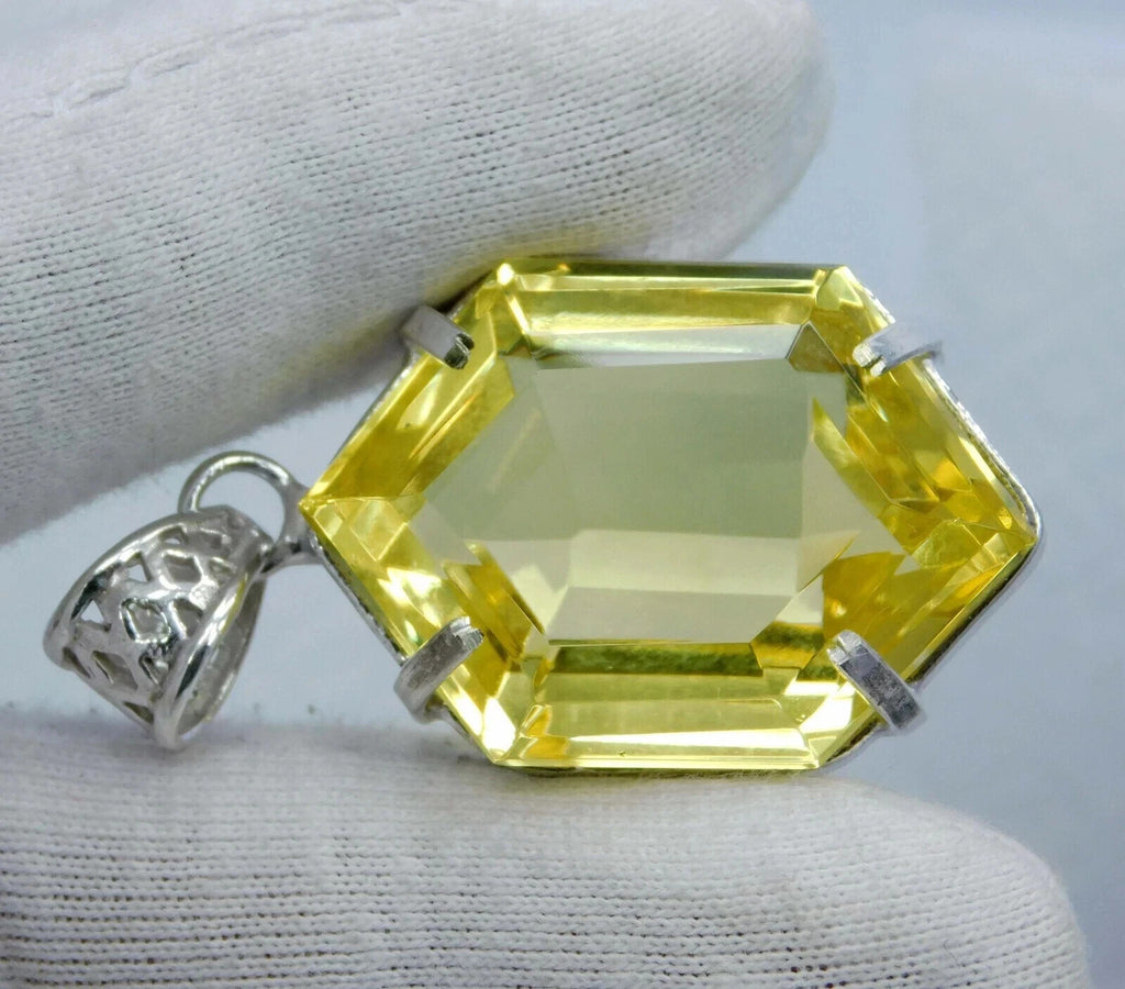 102.25 Ct EGL Certified Natural Topaz 925 Solid Silver Pendant Loose Gemstone