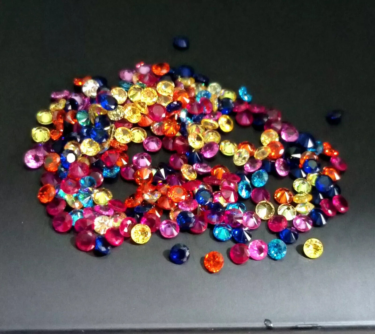 Natural Mix Color Sapphire 4 mm Cut Round 20 Piece Certified Loose Gemstone Lot