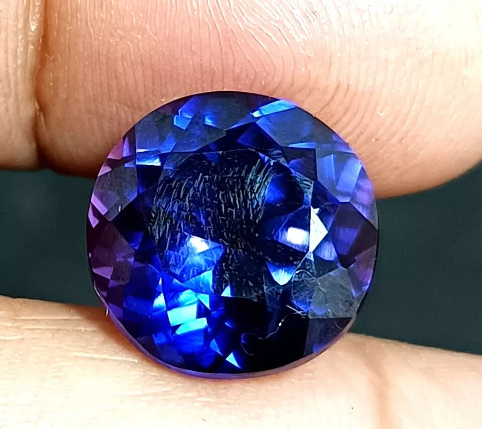 A+ NATURAL Ceylon Bi-Color Sapphire Round Cut Loose GEMSTONE Certified 10.95 Ct